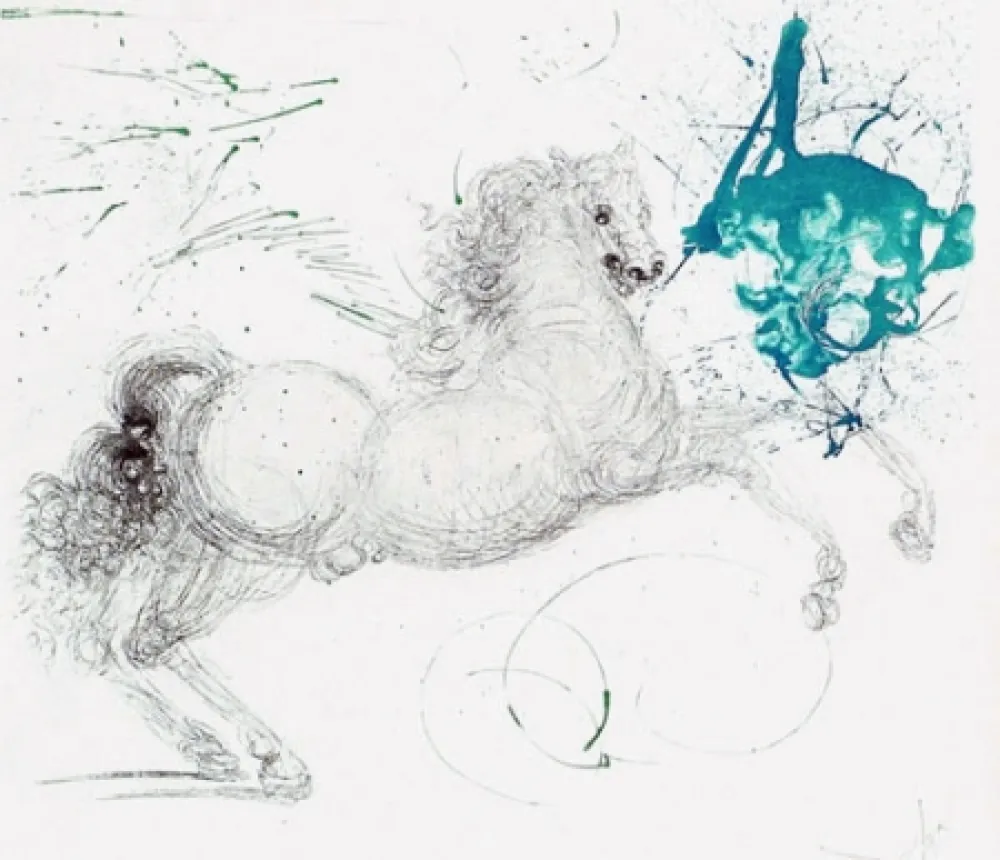 Incisione Dali - Pegase (Pegasus)