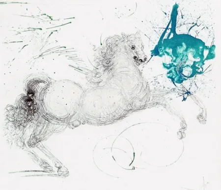 Incisione Dali - Pegase (Pegasus)