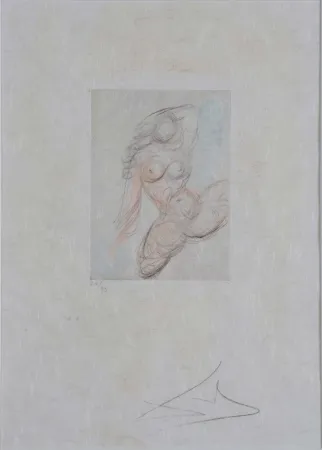 Incisione Dali - Petites Nus (Ronsard) E