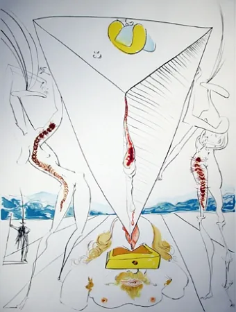 Incisione Dali - Philosopher crushed by the cosmos