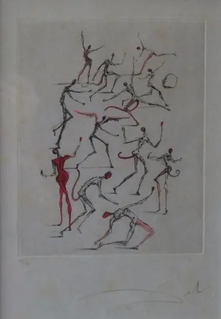 Acquaforte Dali - Poèmes de Mao Tse-Toung : les Démons