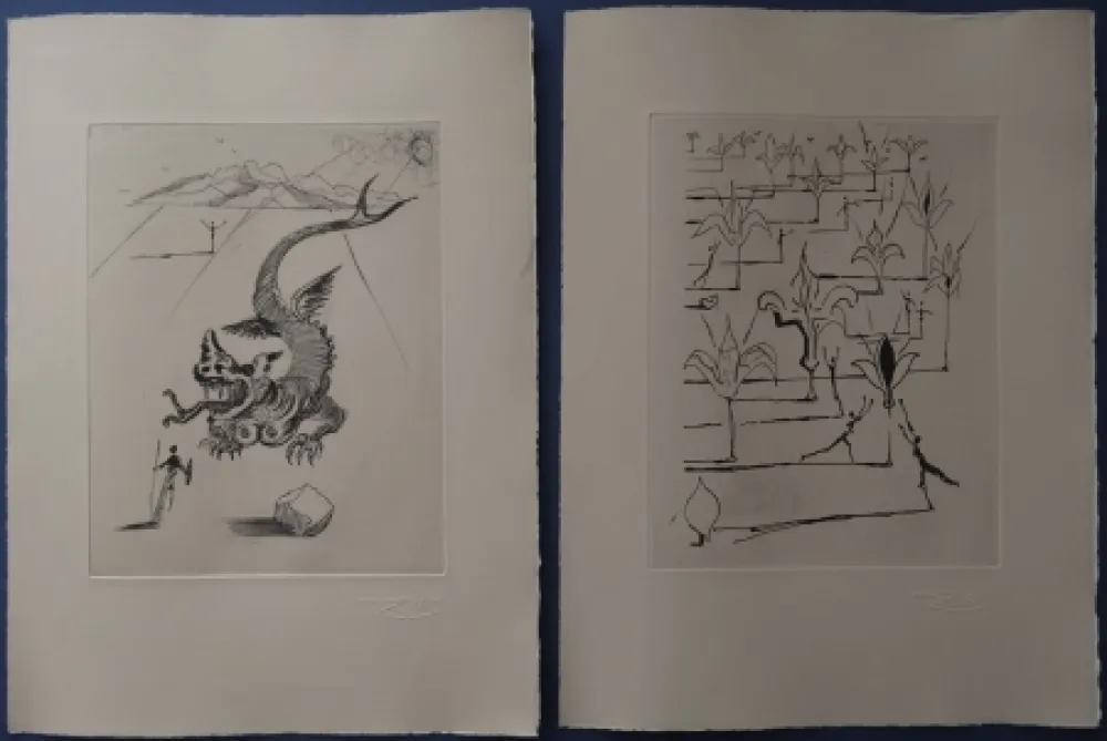 Incisione Dali - Poemes de Mao Tse Toung (With suite)