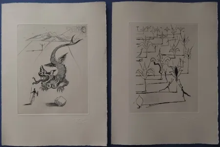 Incisione Dali - Poemes de Mao Tse Toung (With suite)