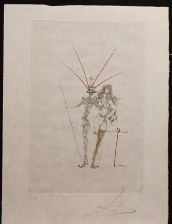 Incisione Dali - Poems Secrets Frontispiece