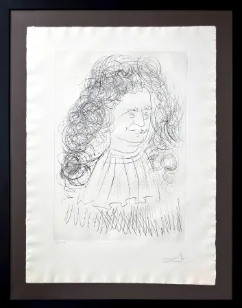 Acquaforte Dali - Portrait of la Fontaine