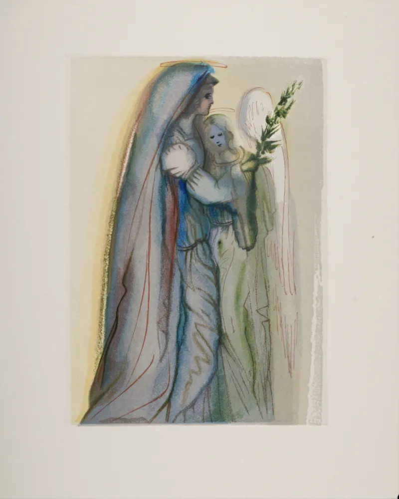 Incisione Su Legno Dali - Préparation à la prière finale, 1963