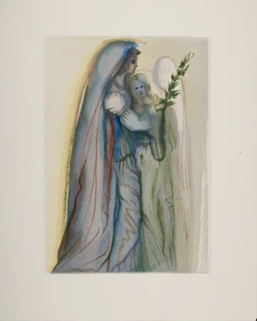 Incisione Su Legno Dali - Préparation à la prière finale, 1963