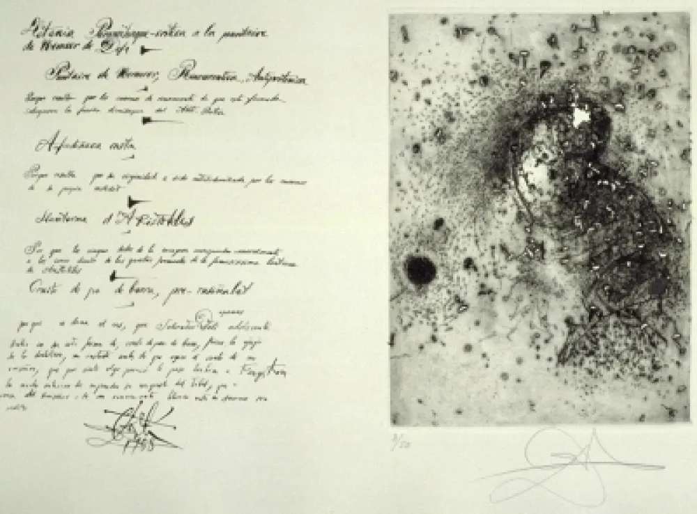 Incisione Dali - Puntaire de Vermeer (La Dentellière)