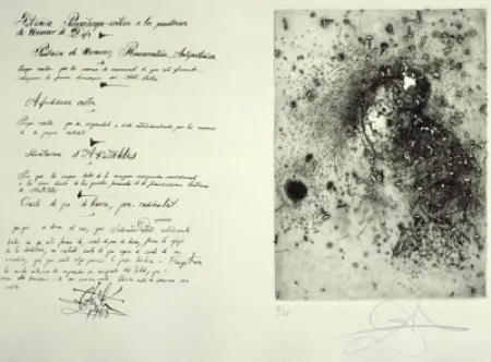 Incisione Dali - Puntaire de Vermeer (La Dentellière)