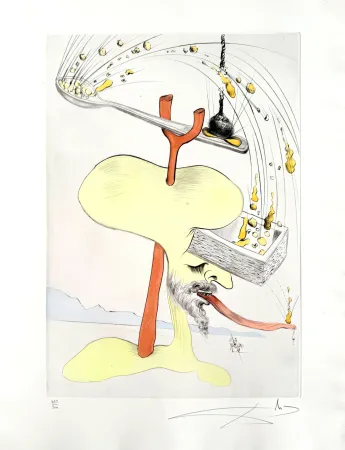 Acquaforte Dali - Quevedos Visioner, Planche I