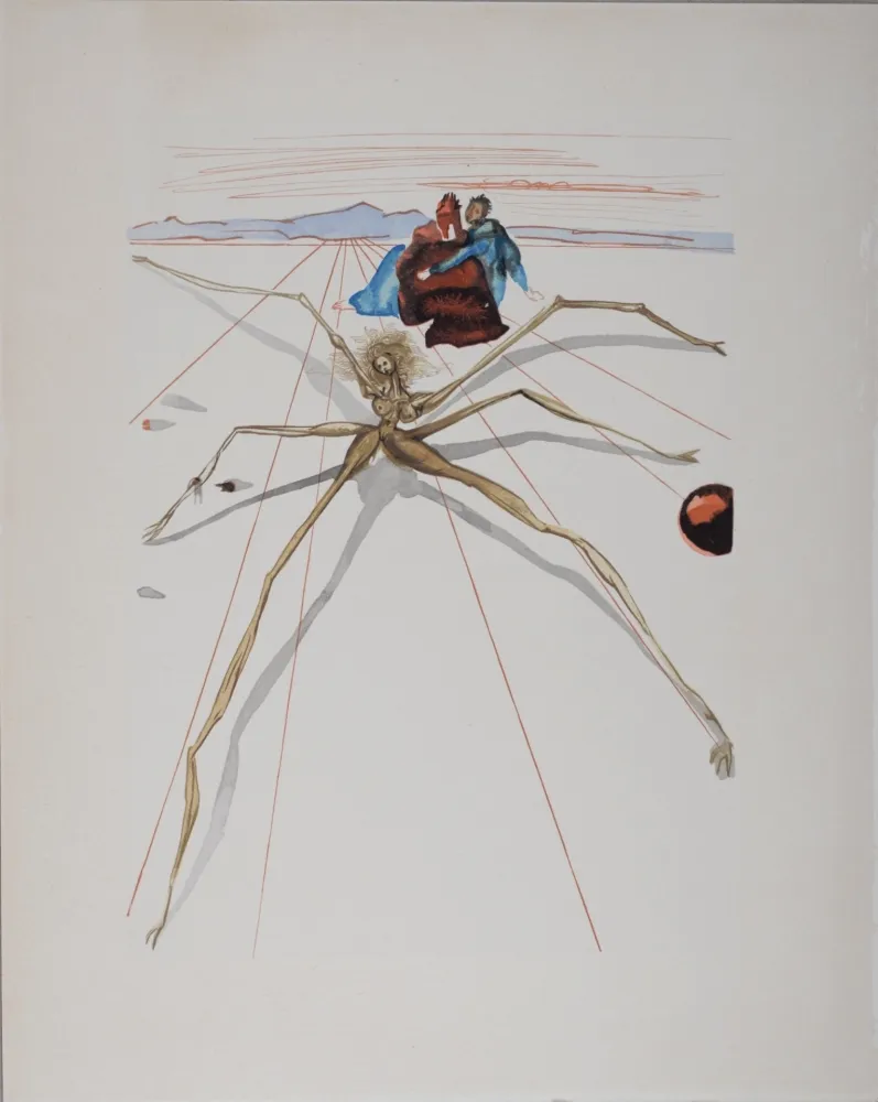 Litografia Dali - Quittant la corniche de la colère