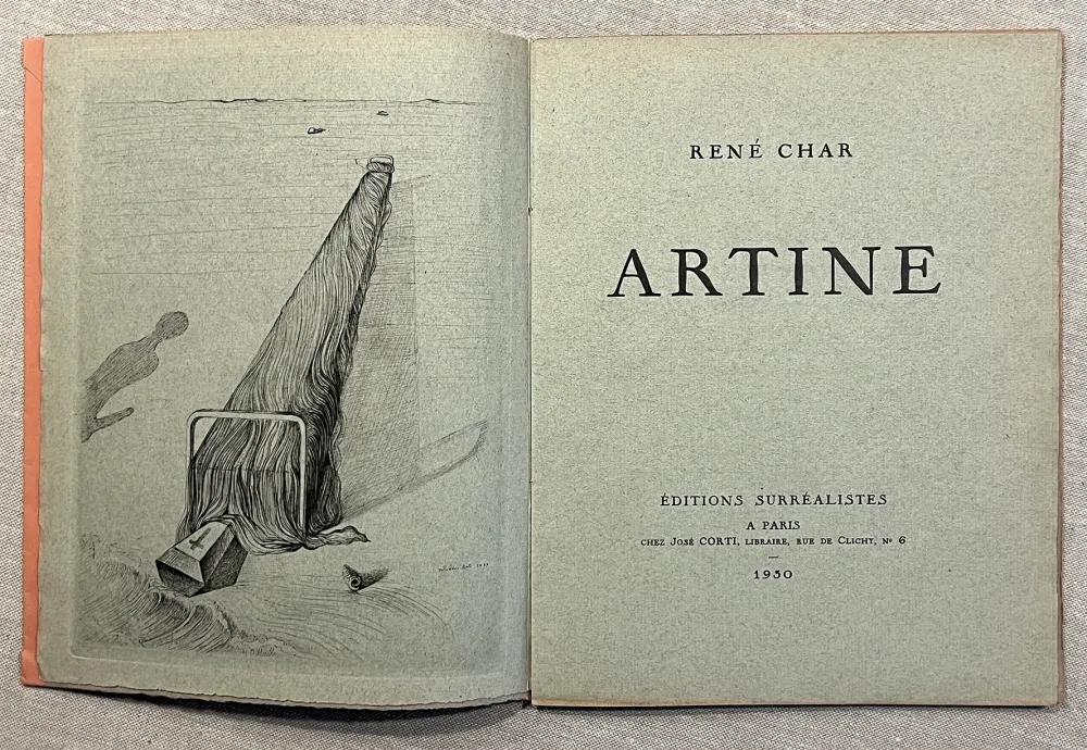 Libro Illustrato Dali - René Char. ARTINE. Avec une gravure de Salvador DALI (1930)