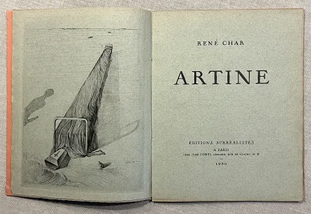 Libro Illustrato Dali - René Char. ARTINE. Avec une gravure de Salvador DALI (1930)