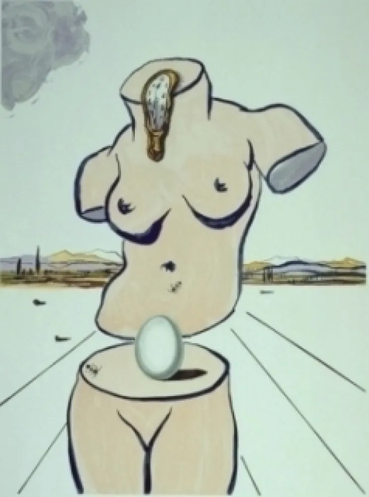 Litografia Dali - Retrospective II : The Birth of Venus (Torso)