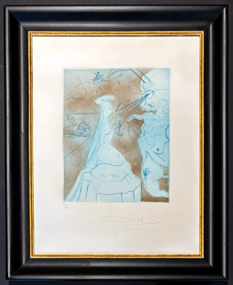 Incisione Dali - Salvador Dalì (1904-1989) - Femme a coussin - Drypoint, etchings - 1969