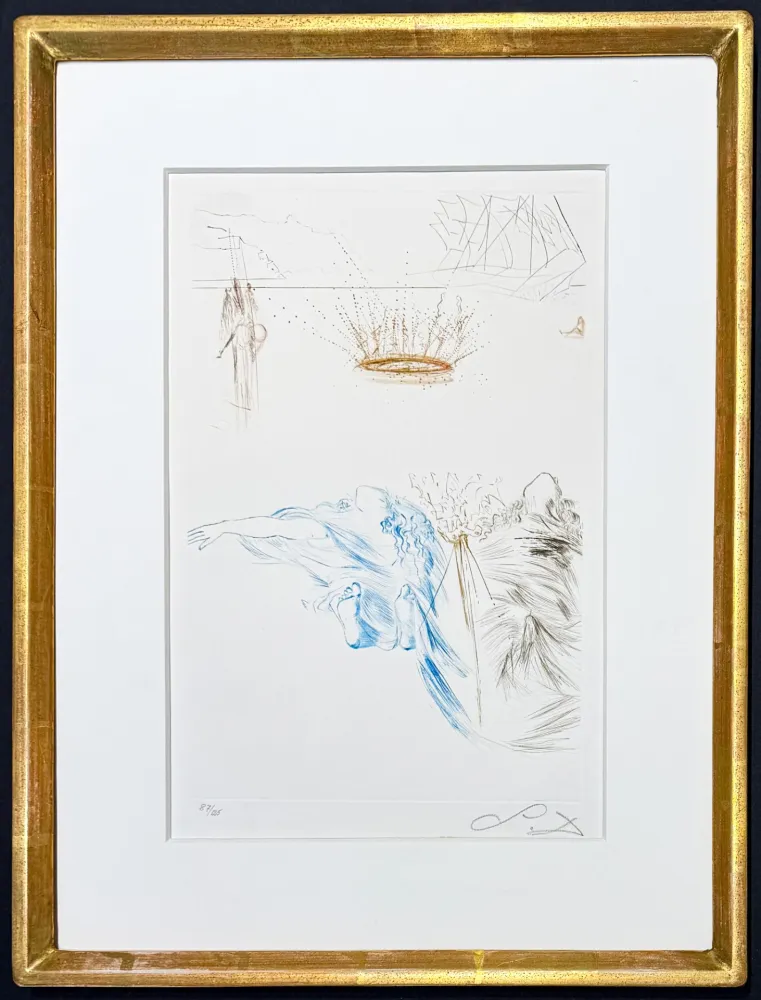 Incisione Dali - Salvador Dalí (1904–1989) – Le Testament de Tristan – Colour-printed drypoint etching – 1970