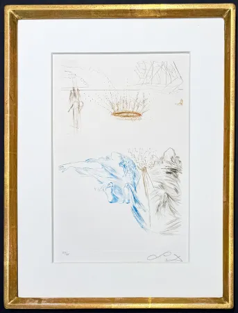Incisione Dali - Salvador Dalí (1904–1989) – Le Testament de Tristan – Colour-printed drypoint etching – 1970