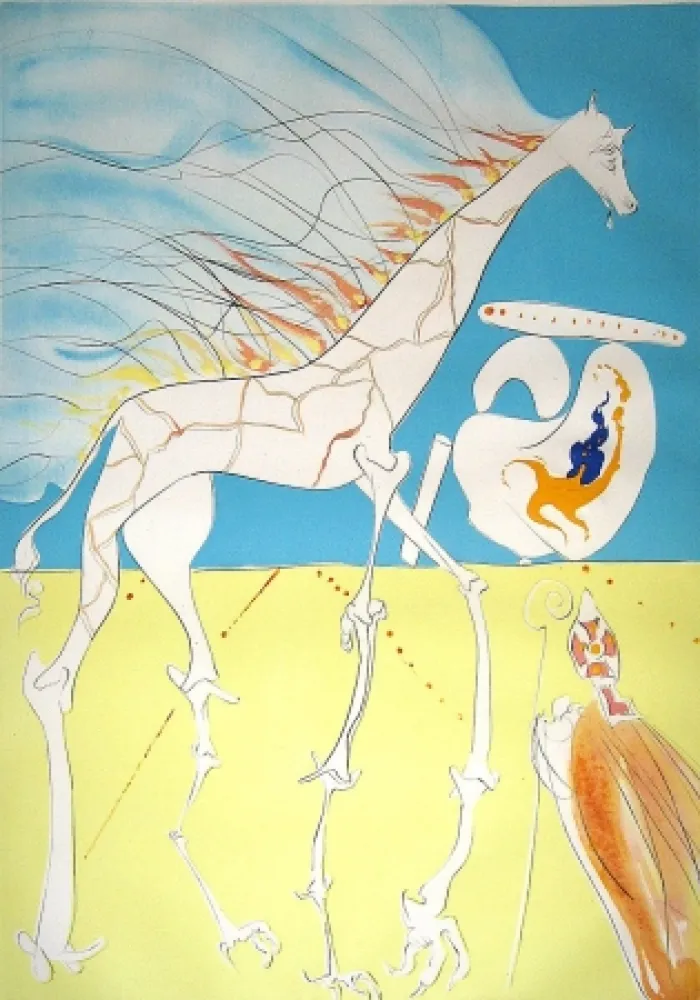 Incisione Dali - Saturnian Giraffe