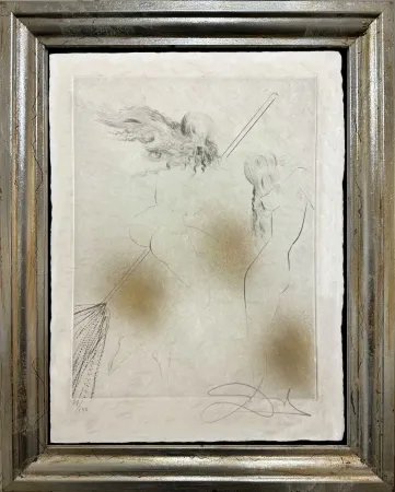 Incisione Dali - Sorciere au balai