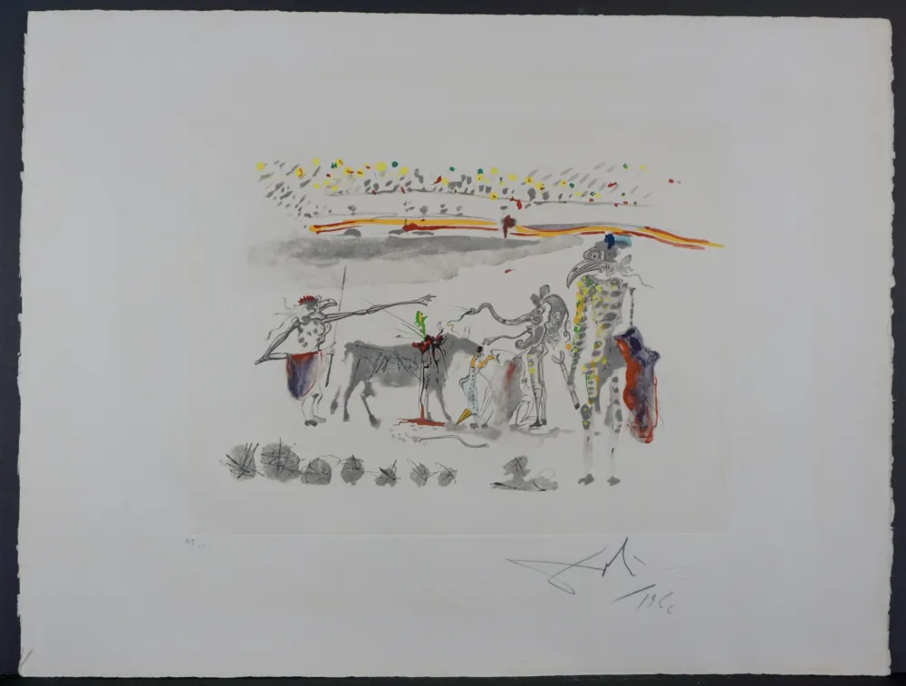 Incisione Dali - Tauramachie Surrealiste The Parrots