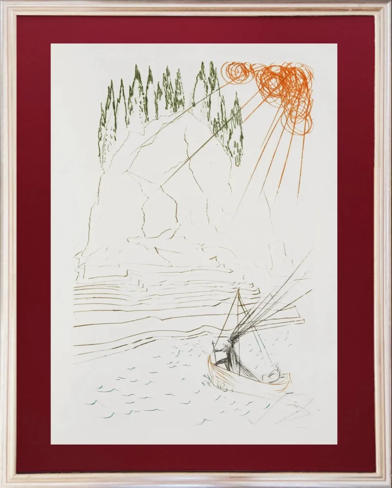 Acquaforte Dali - The Fight with Sir Morhault