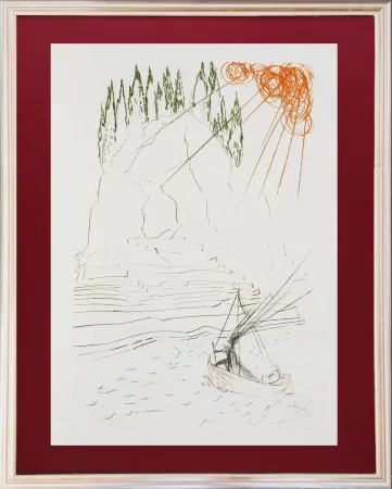 Acquaforte Dali - The Fight with Sir Morhault
