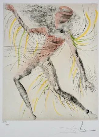 Incisione Dali - The Hippies The Cosmonaut