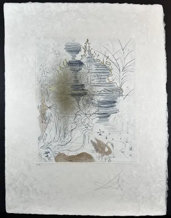 Incisione Dali - The Hippies The Pagoda