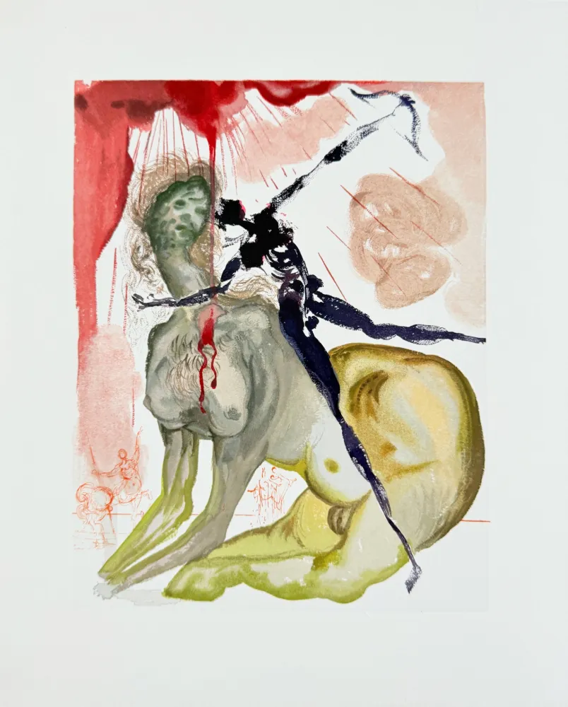 Incisione Su Legno Dali - The Inferno, Canto 12 - The Minotaur