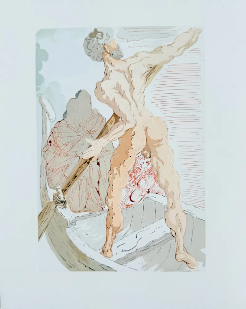 Incisione Su Legno Dali - The Inferno, Canto 2 - Virigil comforts Dante