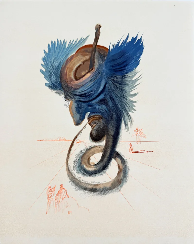 Incisione Su Legno Dali - The Inferno, Canto 20 - Devins et sorciers