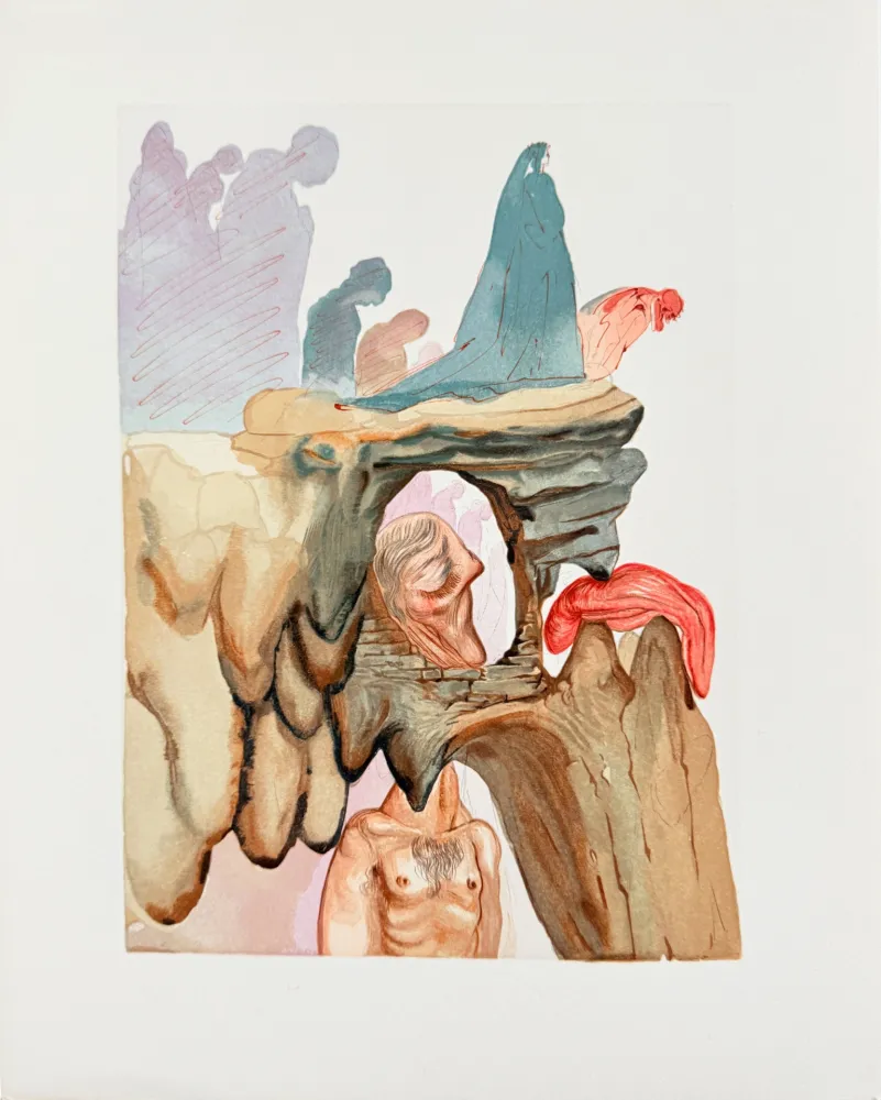 Incisione Su Legno Dali - The Inferno, Canto 22 - The Liars