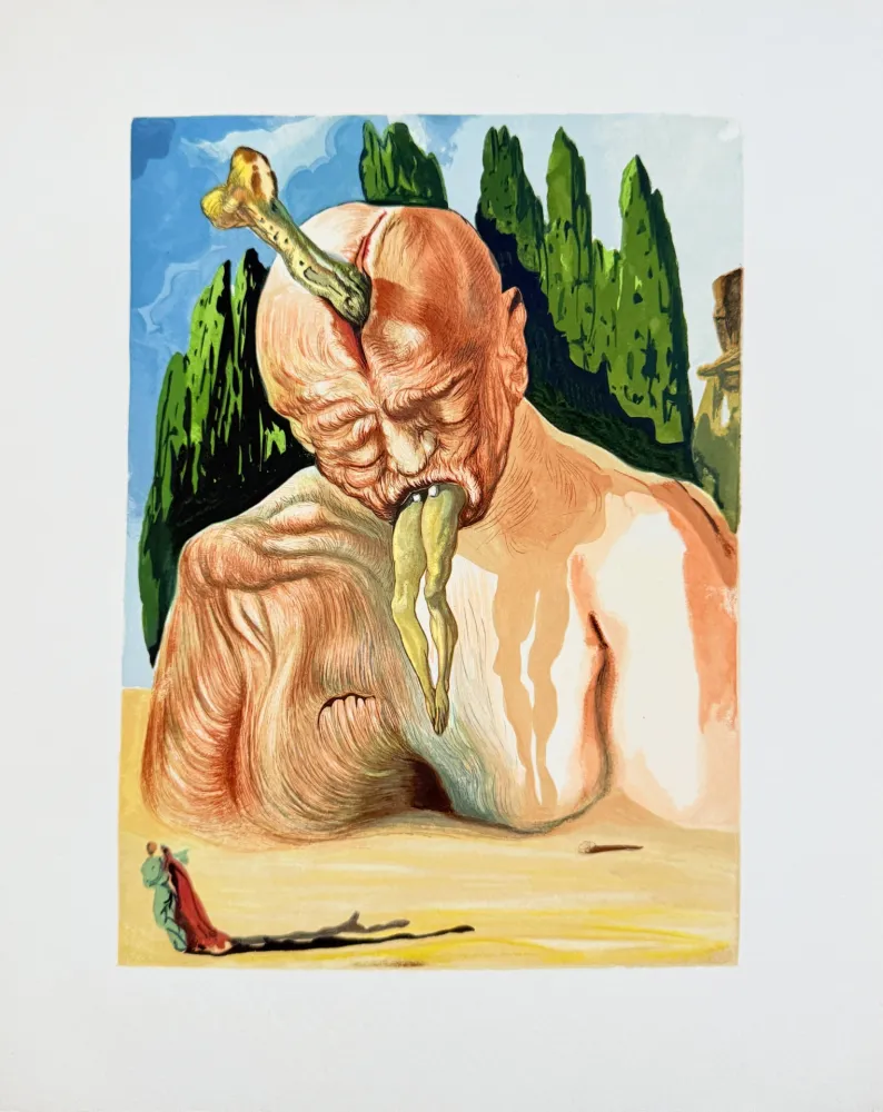 Incisione Su Legno Dali - The Inferno, Canto 27 - Un diable logicien