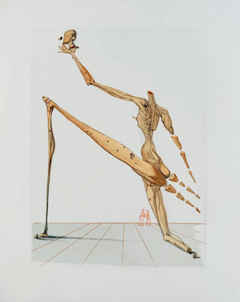 Incisione Su Legno Dali - The Inferno, Canto 28 - Bertan de Horn
