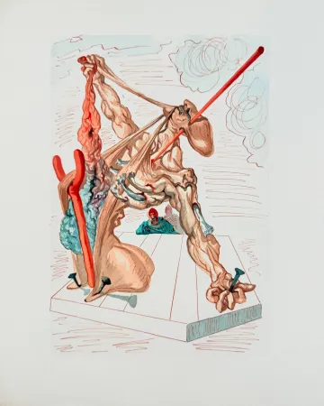 Incisione Su Legno Dali - The Inferno, Canto 29 - The Personators