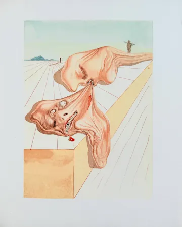 Incisione Su Legno Dali - The Inferno, Canto 30 - Les Hommes qui s'entre-dévorent