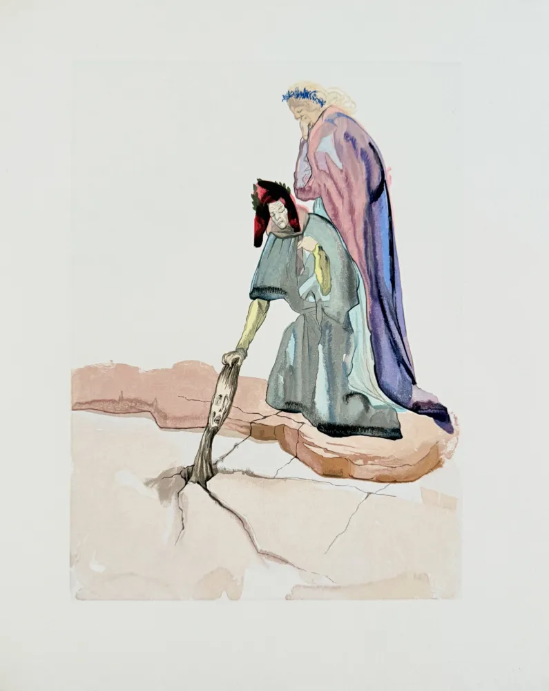 Incisione Su Legno Dali - The Inferno, Canto 32 - Les Traitres envers leur patrie