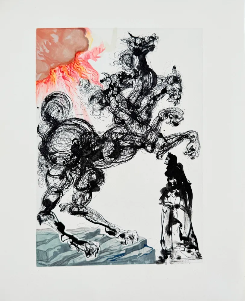 Incisione Su Legno Dali - The Inferno, Canto 6 - Cerberus