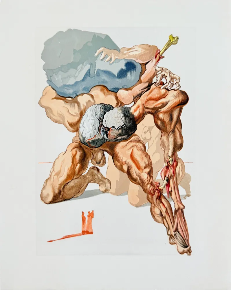 Incisione Su Legno Dali - The Inferno, Canto 7 - The Avaricious and the Prodigal