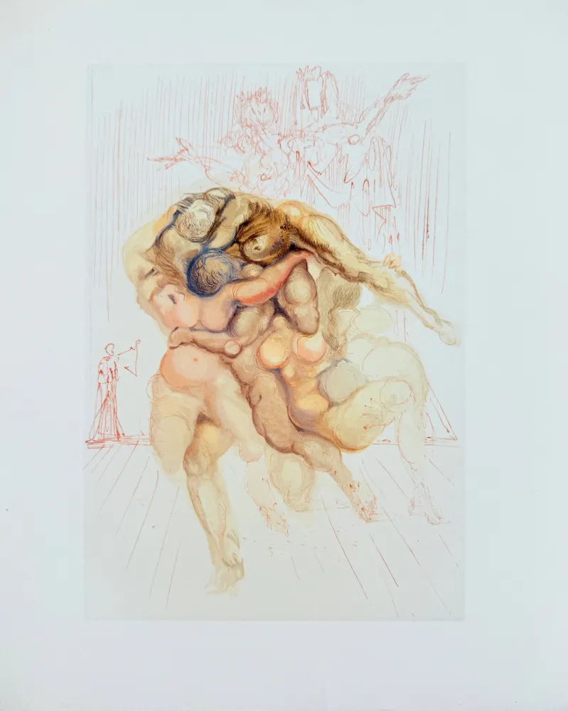 Incisione Su Legno Dali - The Inferno, Canto 8 - The Angry Ones