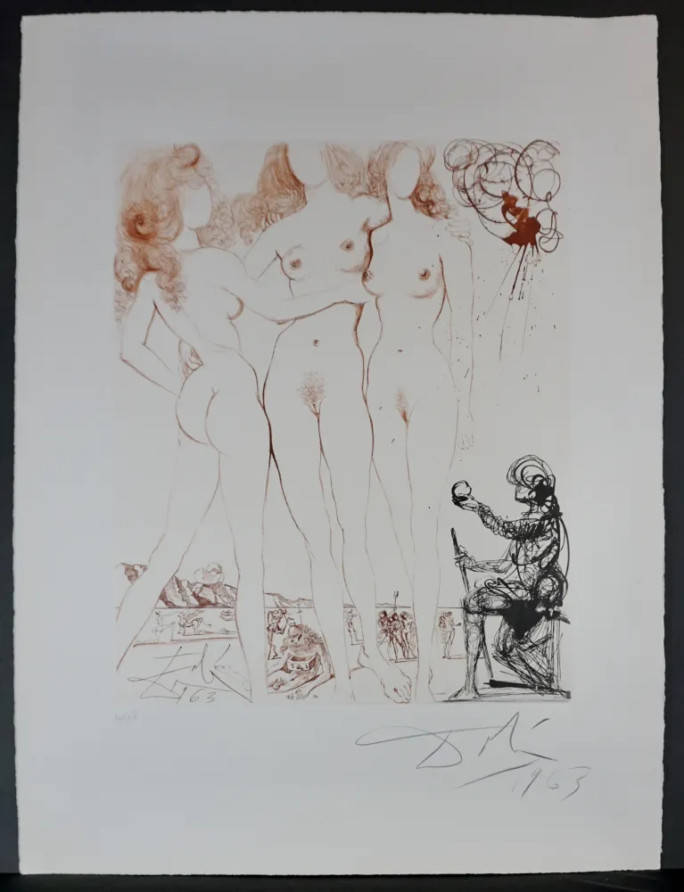 Incisione Dali - The Mythology Judgment of Paris 