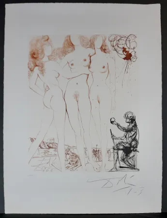Incisione Dali - The Mythology Judgment of Paris 