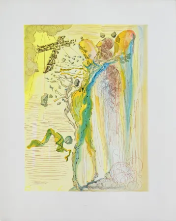 Incisione Su Legno Dali - The Paradise, Canto 12 - L'Eclat des corps glorieux