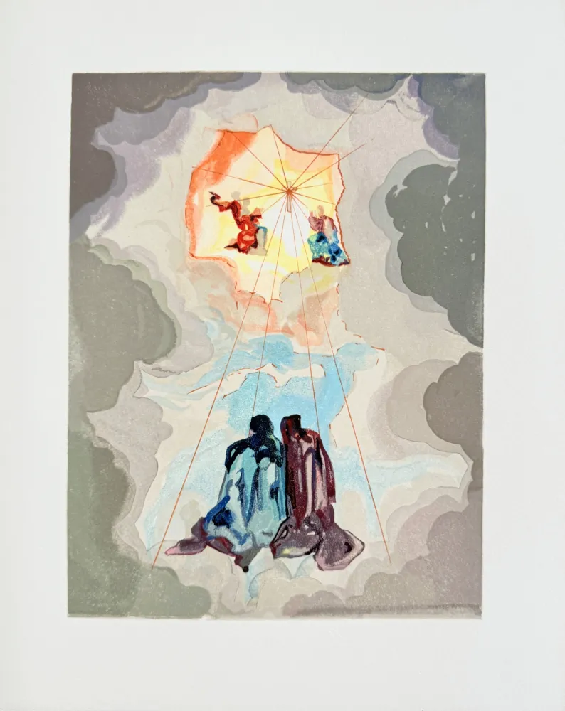 Incisione Su Legno Dali - The Paradise, Canto 15 - Dante's Ecstasy