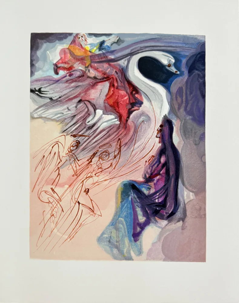 Incisione Su Legno Dali - The Paradise, Canto 19 - The Language of the Bird