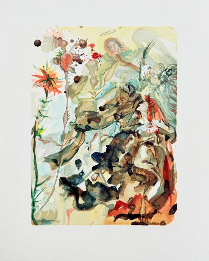 Incisione Su Legno Dali - The Paradise, Canto 25 - St. James of Hope