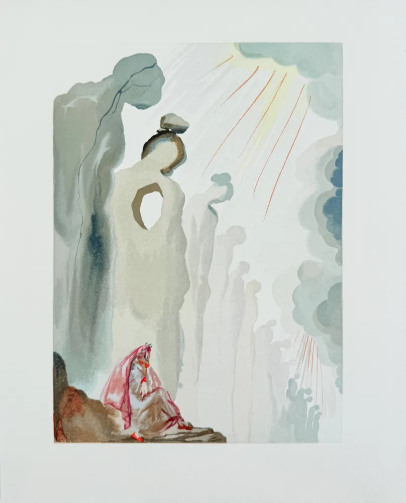 Incisione Su Legno Dali - The Purgatory, Canto 13 - The Second Terrace