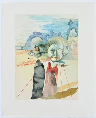 Incisione Su Legno Dali - The Purgatory, Canto 20 - Avarice and Prodigality