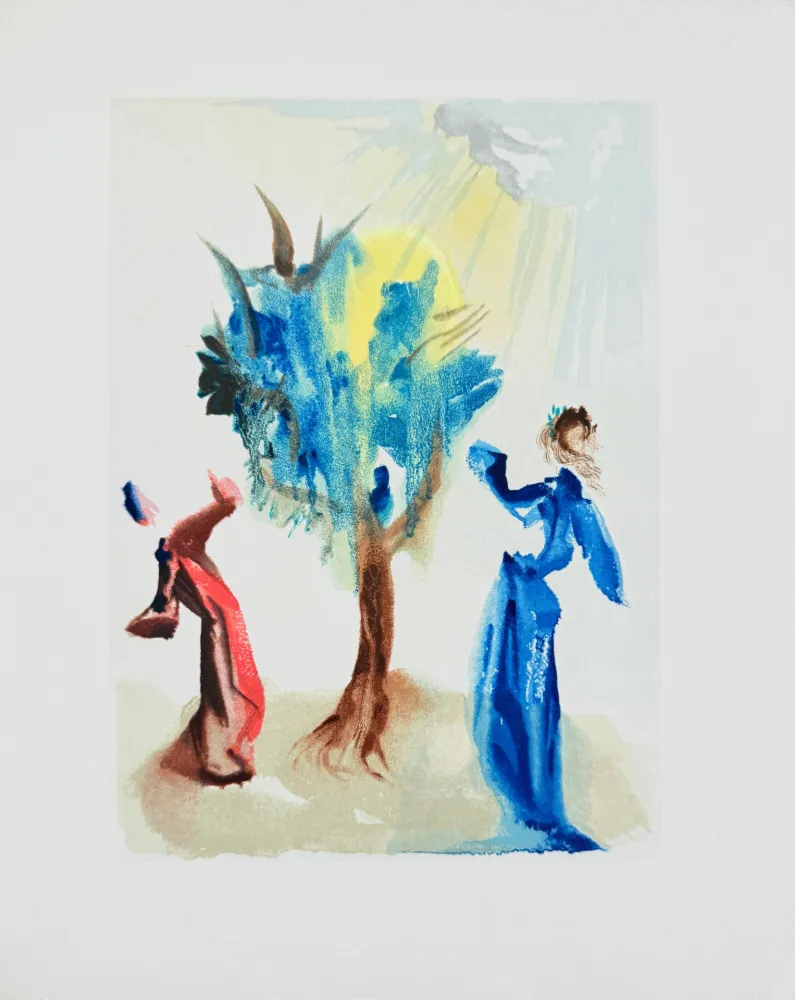 Incisione Su Legno Dali - The Purgatory, Canto 24 - The Tree of Penitence