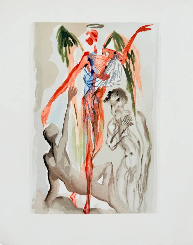 Incisione Su Legno Dali - The Purgatory, Canto 32 - The Barthly Paradise